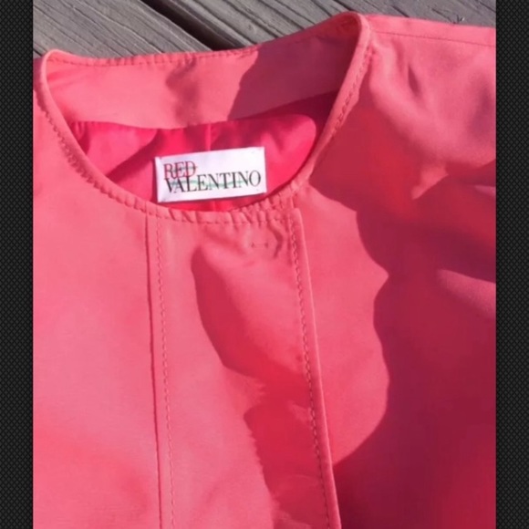 Vintage RED VALENTINO designer Collarless Peplum Jacket Blazer ruffle coquette 4 - Picture 5 of 6